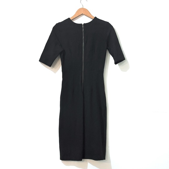 Reformation Black Slight Bodycon Dress Cut Out Evita Classy Edgy Sz 6 - Picture 4 of 6